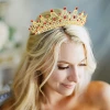 Grand crown bride headwear, 18-year-old princess coming-of-age ceremony birthday performance crown wedding gauze hair accessory crown Specification image